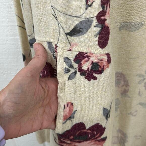 Altar'd State Women Long Sleeve Hoodie Cardigan Duster Sweater Boho Cream Small - Picture 2 of 7